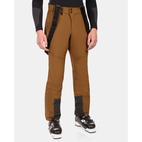 Pánske softshellové lyžiarske nohavice Kilpi RHEA-M hnedá 66530153