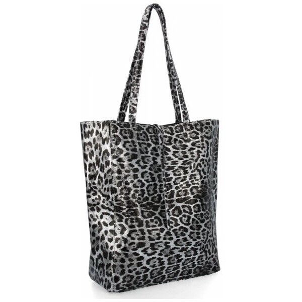 Vittoria Gotti Módna kožená taška shopper s kozmetickou taštičkou 168 66528374