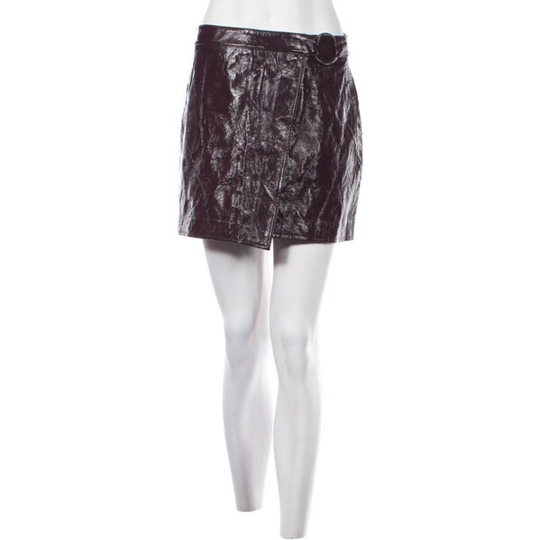 Kožená sukňa Bershka 66529175