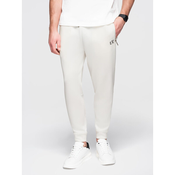 Pánske tepláky Ombre Eximio - biele 66126896