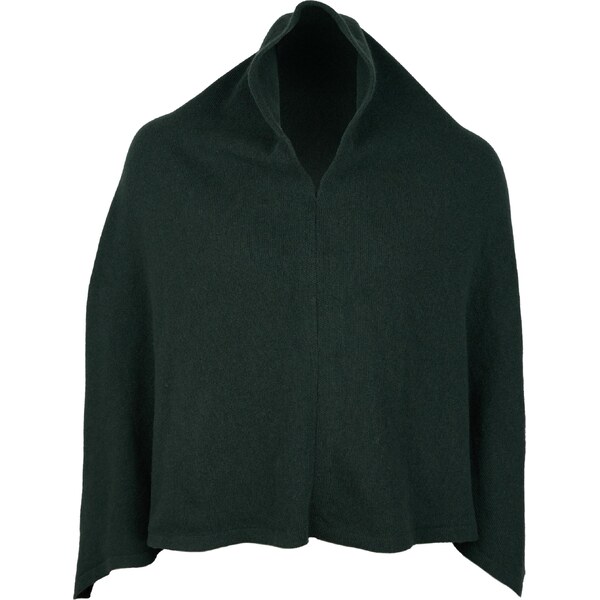 Vlnka Vlnené pončo Merino s kašmírom Lazio zelená veľkosti oblečenia 66530201