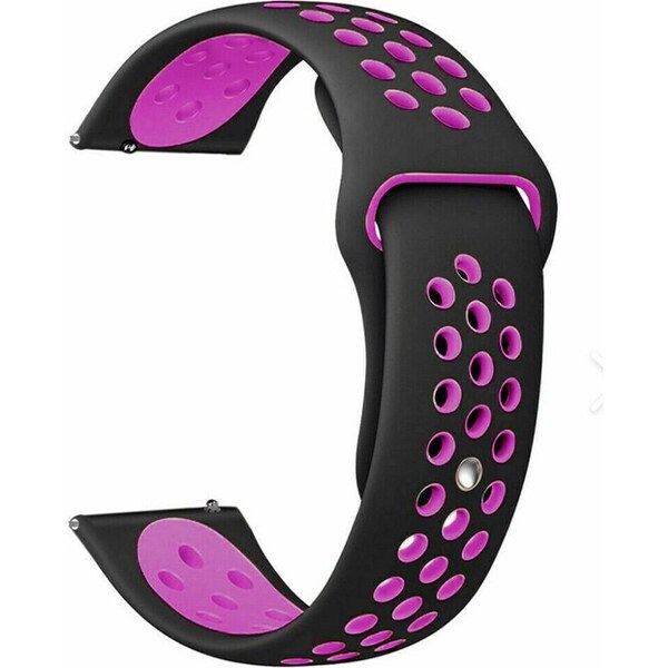 Madvell Športový silikónový remienok čierny s fuksiovou 20 mm 66530197