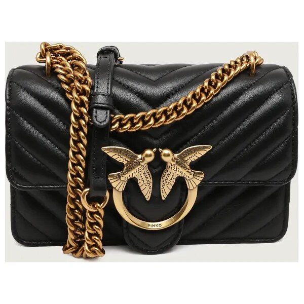 Pinko Kožená kabelka na rameno Love One Mini Crossbody 37392860