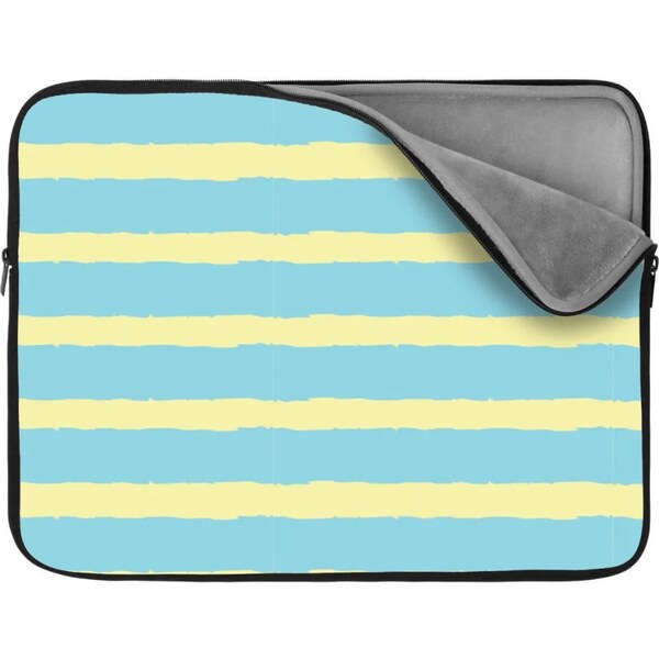 Sablio Obal na notebook Modro-žlté pruhy 65430319