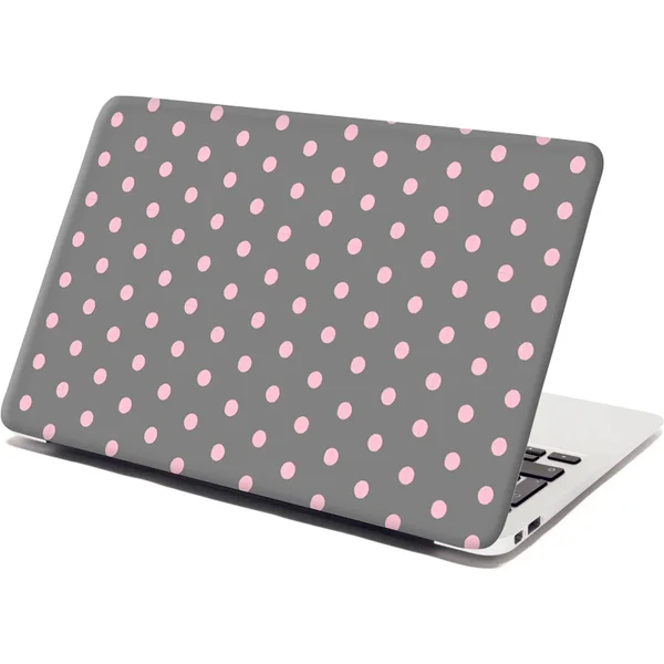 Sablio Samolepka na notebook Ružové bodky na šedej 65099911