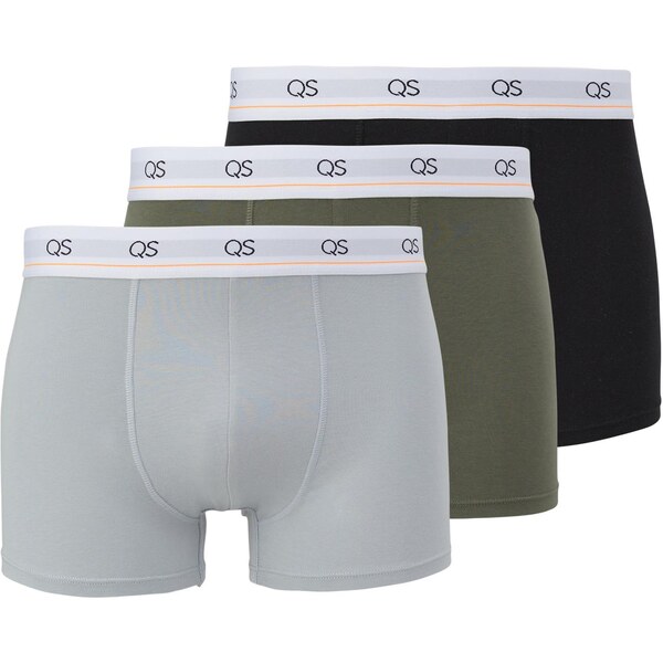 QS Boxerky svetlosivá / olivová / čierna / biela 66536554