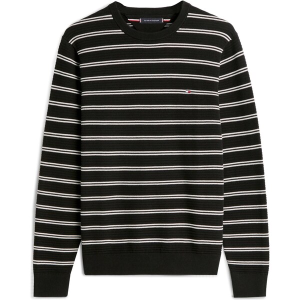 TOMMY HILFIGER Sveter SEASONAL čierna / biela 66537546