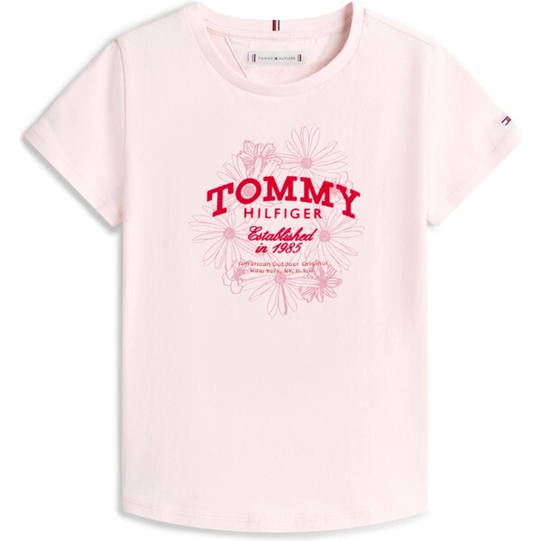 TOMMY HILFIGER Tričko rosé / staroružová / tmavoružová 66537552