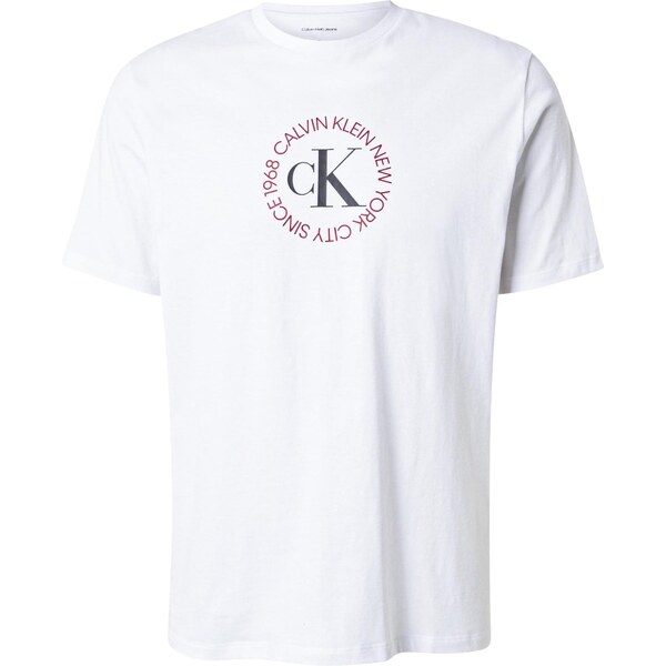 Calvin Klein Jeans Tričko antracitová / brusnicová / biela 66537564