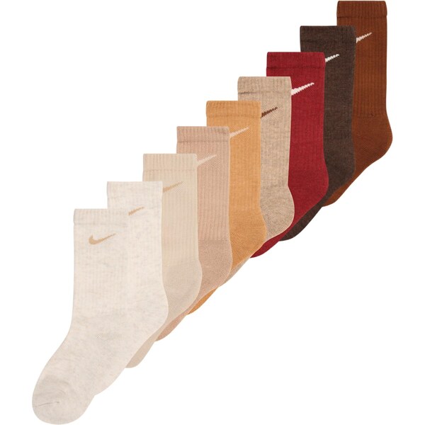 Nike Sportswear Ponožky krémová / hrdzavohnedá / svetlooranžová / 66537641