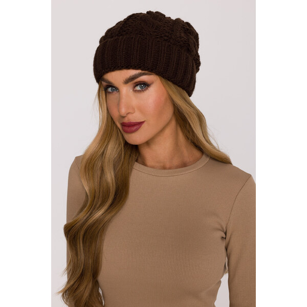 MOE Dámska pletená čiapka | hnedá M897 66553537