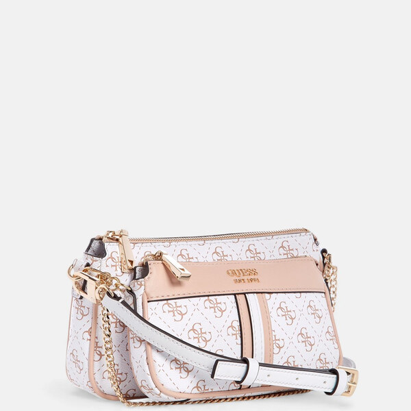 Světlá kabelka Guess Kasinta Double Crossbody 56543 66555355