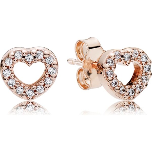 PANDORA náušnice Polapené srdce 58185090
