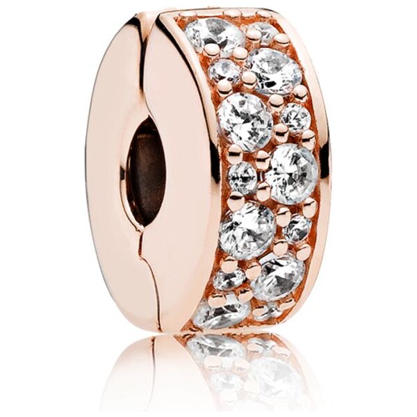 PANDORA klip so silikónom Číre pavé 58185111