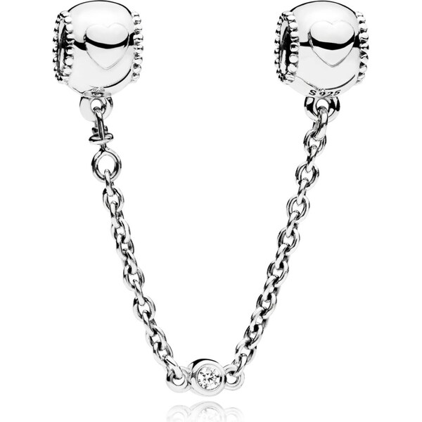 PANDORA bezpečnostná retiazka Plastické srdcia 58185191