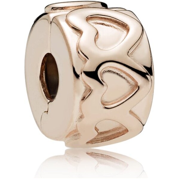 PANDORA klip Pruh zo srdiečok 58185202