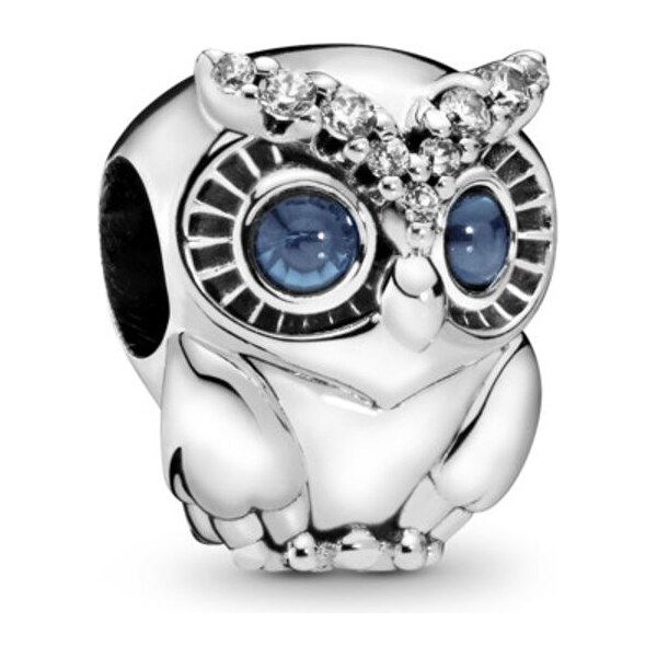 PANDORA prívesok Žiarivá sova 58185256