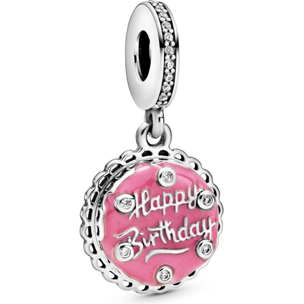 PANDORA prívesok Ružová narodeninová torta 58185327
