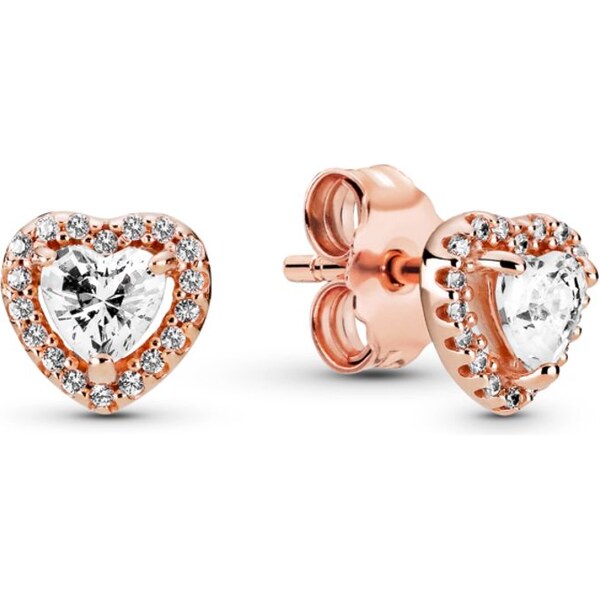 PANDORA náušnice Trblietavé vyvýšené srdce 58185362
