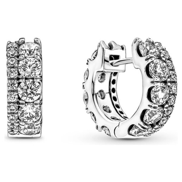 PANDORA náušnice Dvojitý opasok pavé 58185488