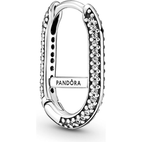 PANDORA ME strieborná článková náušnica Pavé 58185469