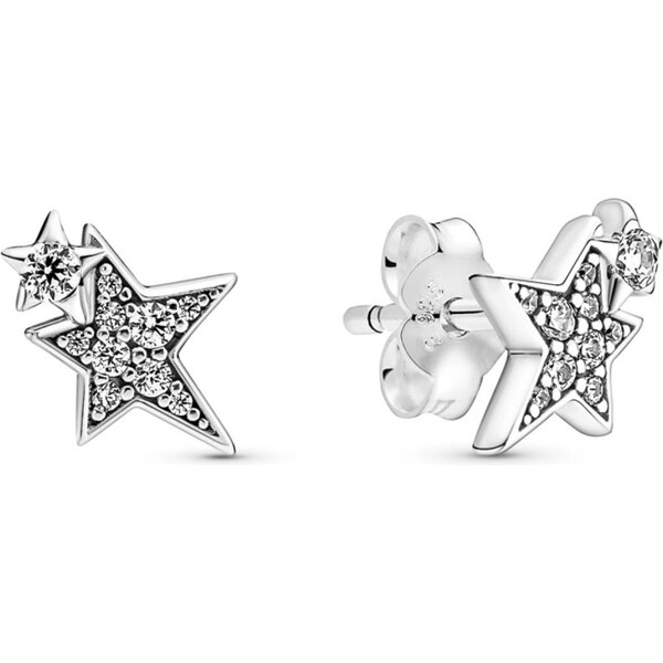 PANDORA náušnice Trblietavé asymetrické hviezdy 58185489