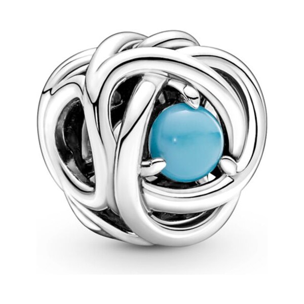 PANDORA prívesok Tyrkysový kruh večnosti 58185530