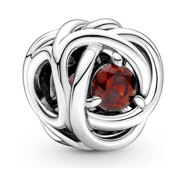 PANDORA prívesok Tmavočervený kruh večnosti 58185534