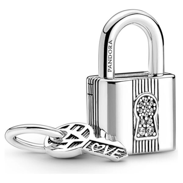 PANDORA visiaci prívesok Visiaci zámok s kľúčom 58185547