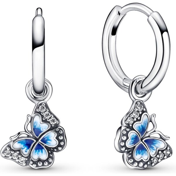 PANDORA náušnice Modrý motýľ 58185549