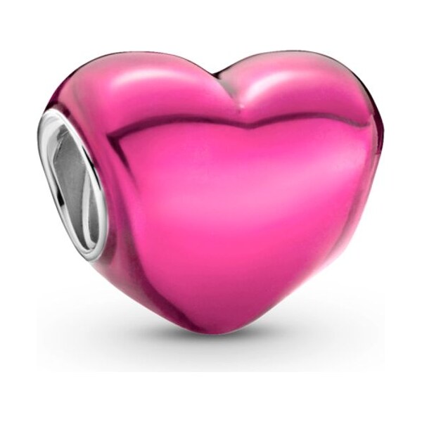 PANDORA prívesok Metalické ružové srdce 58185548