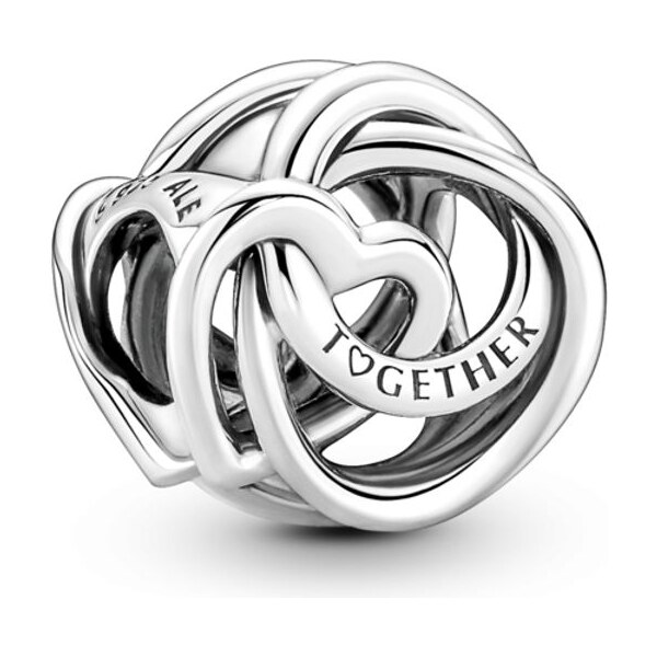 PANDORA Srdcový prívesok Rodina navždy prepojená krúžkami 58185575