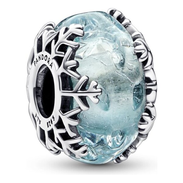 PANDORA Murano prívesok Zimná modrá snehová vločka 58185682