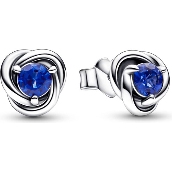 PANDORA náušnice Modrý kruh večnosti 58185765