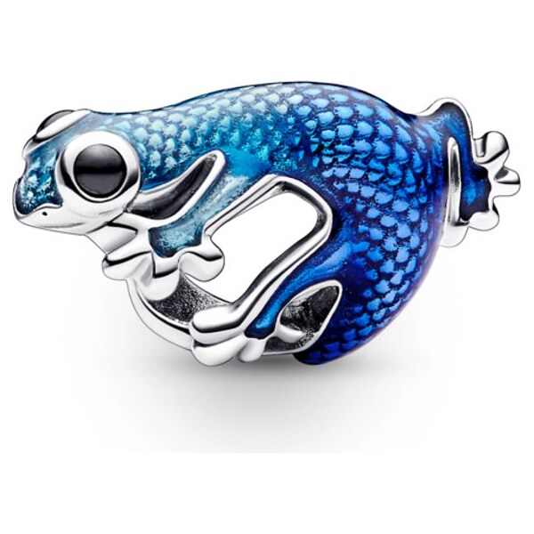 PANDORA prívesok Metalický modrý gekón 58185849