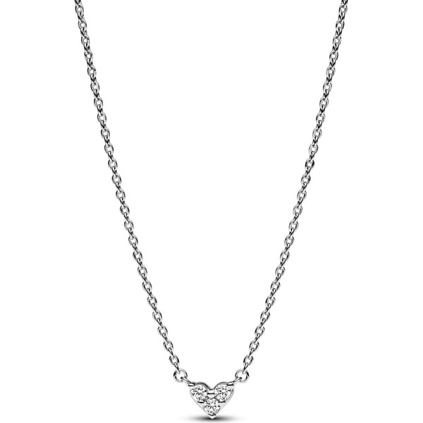 PANDORA náhrdelník Srdce s tromi kameňmi 58185950