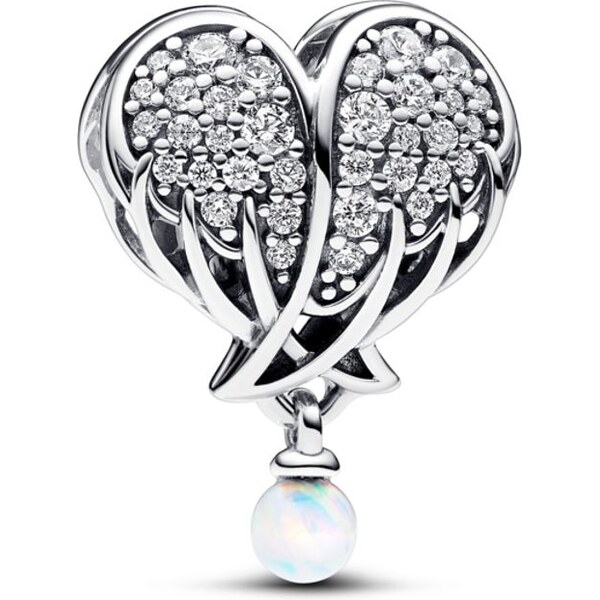 PANDORA prívesok Trblietavé anjelské krídla ako srdce 58185980