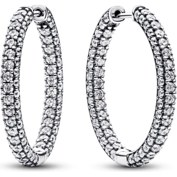 PANDORA náušnice Timeless s jedným radom pavé 58185947