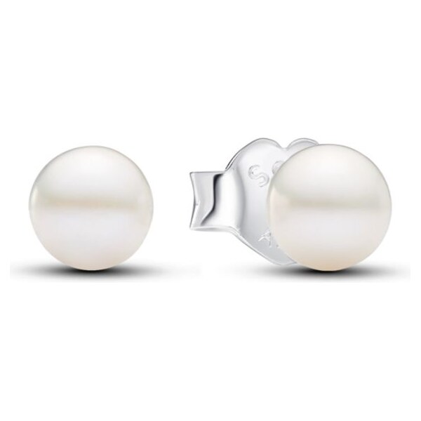 PANDORA Kôstkové náušnice s upravenou sladkovodnou kultivovanou perlou 58186098