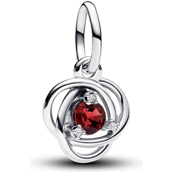 PANDORA prívesok Sýto červený kruh večnosti 58186112
