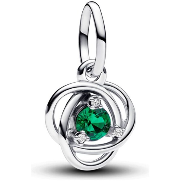 PANDORA prívesok Zelený kruh večnosti 58186119