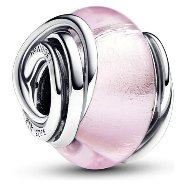PANDORA prívesok Murano sklo v krúžkoch 58186159