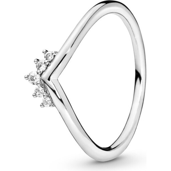 PANDORA strieborný prsteň Diadém v tvare kosti priania 58185263