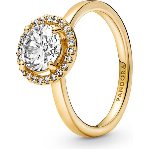 PANDORA prsteň Trblietavá okrúhla aureola 58185594