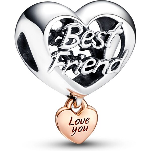 PANDORA prívesok Srdce a nápis Love you Best friend 58185624