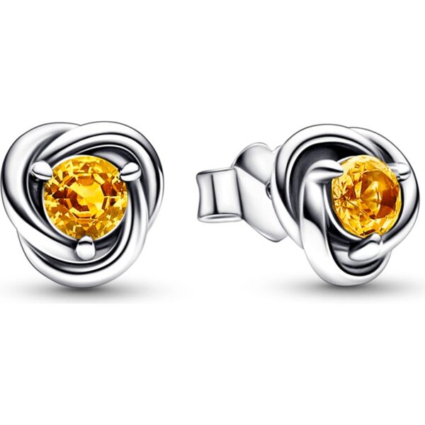 PANDORA náušnice Medový kruh večnosti 58185664