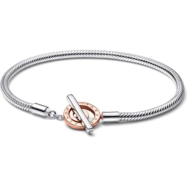 PANDORA Moments náramok Signature s logom a prvkom v tvare T 58185695