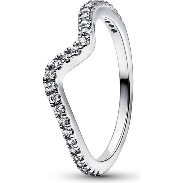 PANDORA trblietavý zvlnený prsteň 58185813