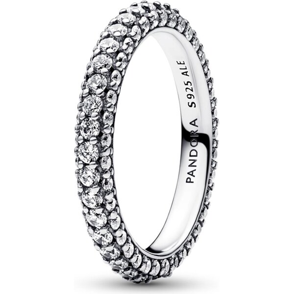 PANDORA prsteň s jedným radom pavé 58185832
