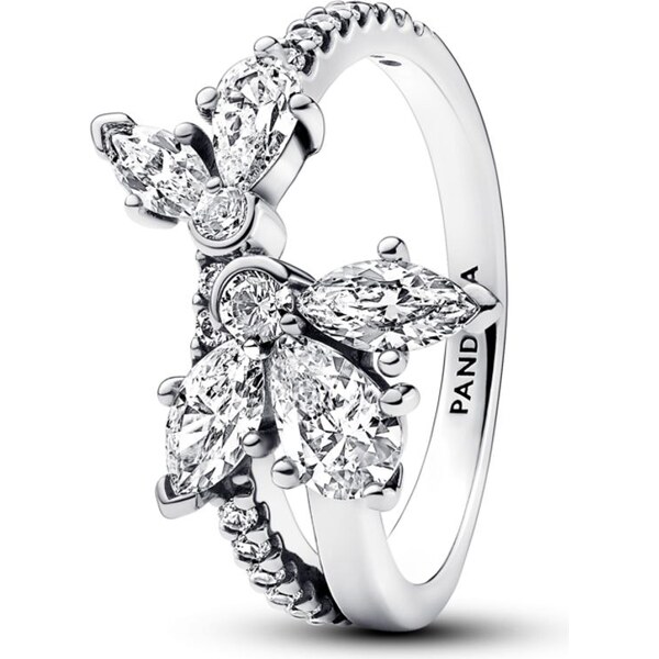 PANDORA prsteň Trblietavý asymetrický herbárový zhluk 58186010